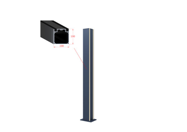 Home Star New Post LED Driveway Post 100x100mm H1900mm Flange - Image 5