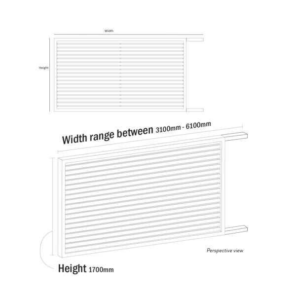 SLSG Sliding/ Single Swing Aluminium Gate Slat Driveway Gate - Image 2