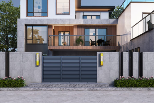 SLLV Aluminium Louver Style Gate Pattern Sliding/ Single Swing Gate - Image 2