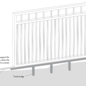 Metal bridge to avoid the difficult concrete foundation work for sliding gates