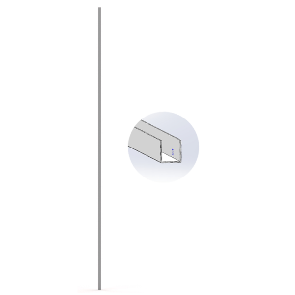 1.915m U trim for 1.915x1.8m Fence Panel U Trim U Channel