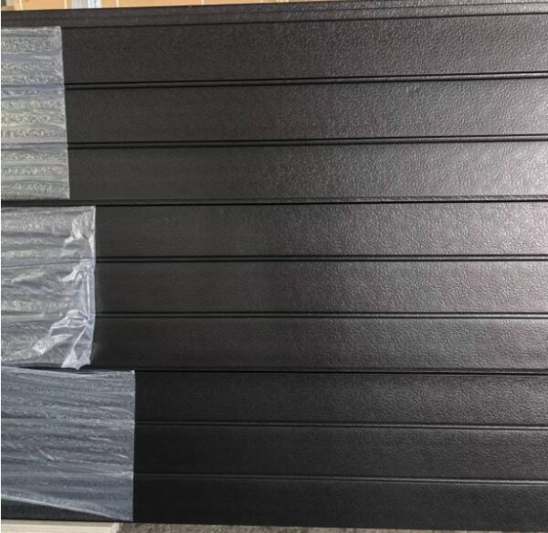 Black fence panel